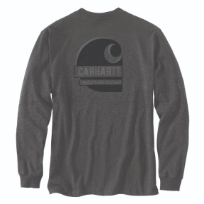 CARHARTT IRVINE TOUGH C LONG SLEEVE T-SHIRT- CARBON HEATHER
