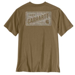 CARHARTT RELAXED CAMO LICENSE PLATE T-SHIRT- NIGHT FATIGUE HEATHER