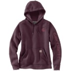 WOMEN'S MIDWEIGHT LOGO SLEEVE GRAPHIC SWEATSHIRT - DEEP CHERRYWOOD
