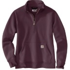 CARHARTT WOMEN'S RELAXED FIT MIDWEIGHT QUARTER ZIP MOCK NECK SWEATSHIRT-