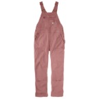 WOMEN'S CARHARTT RUGGED FLEX LOOSE FIT CANVAS BIB OVERALL- ROSE TINT