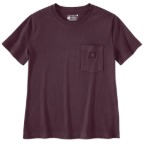CARHARTT WOMEN'S IRVINE RELAXED T-SHIRT- DEEP CHERRYWOOD