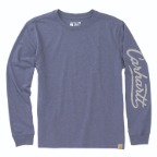 WOMENS CARHARTT IRVINE LOOSE LONG SLEEVE LOGO T-SHIRT- APPROACHING STORM