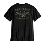 CARHARTT IRVINE RELAXED HARDWORK EAGLE T-SHIRT- BLACK