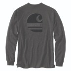 CARHARTT IRVINE TOUGH C LONG SLEEVE T-SHIRT- CARBON HEATHER