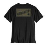 CARHARTT RELAXED CAMO LICENSE PLATE T-SHIRT- BLACK