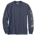 CARHARTT WORKWEAR LONG-SLEEVE GRAPHIC LOGO T-SHIRT - SUPERSTORM