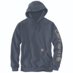 CARHARTT MIDWEIGHT HOODED LOGO SWEATSHIRT - SUPERSTORM