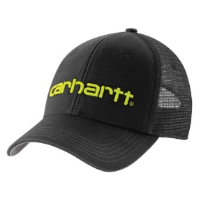 CARHARTT MESH-BACK LOGO GRAPHIC CAP- BLACK/ASPHALT
