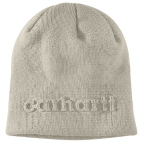 CARHARTT KNIT EMBOSSED BEANIE- COBBLESTONE