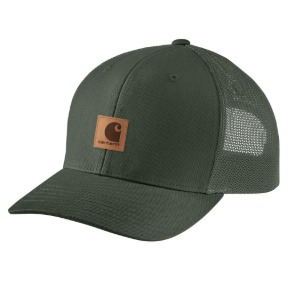 CARHARTT WASHED DUCK MESH-BACK CAP- FORESTRY GREEN
