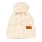 CARHARTT WOMENS CABLE KNIT BEANIE- OAT MILK