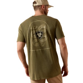 ARIAT SNAKE CLASSIC FIT T-SHIRT- FOUR LEAF CLOVER