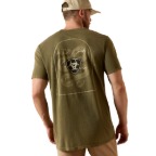 ARIAT SNAKE CLASSIC FIT T-SHIRT- FOUR LEAF CLOVER