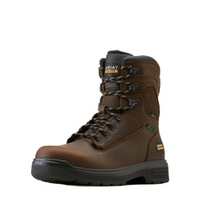 Ariat Turbo DuraTread 8" Waterproof Carbon Toe Work Boot Brown