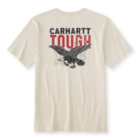 CARHARTT IRVINE RELAXED EAGLE T-SHIRT- OAT MILK