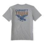 CARHARTT IRVINE RELAXED EAGLE T-SHIRT- WEATHERED ASH HEATHER