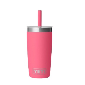Yeti Rambler Jr 10 Oz Tumbler with Silicone Straw Lid Tropical Pink