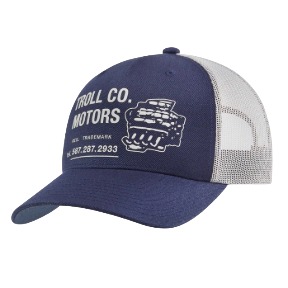 Troll TCO Motors Curved Brim Hat Navy and White