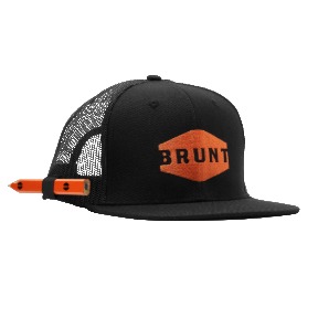 Brunt Flat Brim Snapback Black and Orange