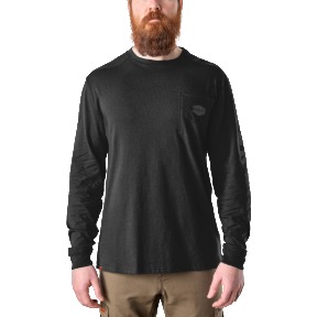 Brunt The Martin Long Sleeve Pocket Tee Black