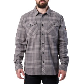 The BRUNT Flannel Shirt LIght Grey Plaid