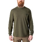 Brunt The Martin Long Sleeve Pocket Tee Army Green Heather