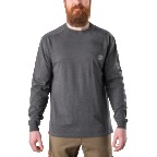 Brunt The Martin Long Sleeve Pocket Tee Dark Grey Heather