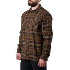The BRUNT Flannel Shirt Dark Brown Plaid