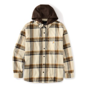 CARHARTT HAMILTON PLAID SHIRT JAC- COBBLESTONE
