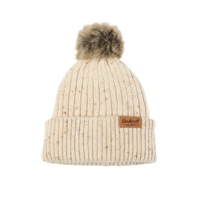 CARHARTT WOMENS WOOL BLEND CUFFED BEANIE- OATMILK NEP
