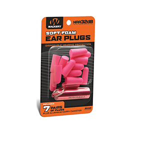 7 PAIRS FOAM PLUG W/ ALUMINUM CARRY CANISTER - PINK
