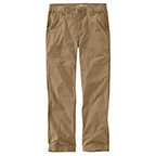 RUGGED FLEX RELAXED FIT CANVAS WORK PANT - DARK KHAKI