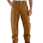 FIRM DUCK DOUBLE-FRONT WORK DUNGAREE - CARHARTT BROWN