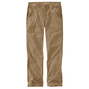 RUGGED FLEX RELAXED FIT CANVAS WORK PANT - DARK KHAKI