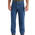 RELAXED FIT TAPERED LEG JEAN - DARK STONE