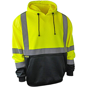RADIANS CLASS 3 COLOR BLOCKED HOODED SWEATSHIRT- YELLOW/BLACK