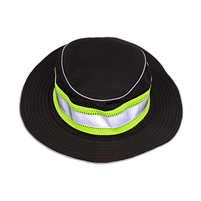 ML KISHIGO ENHANCED VISIBILITY FULL BRIM SAFARI HAT- BLACK/LIME