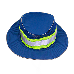 ML KISHIGO ENHANCED VISIBILITY FULL BRIM SAFARI HAT- BLUE/LIME