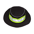 ML KISHIGO ENHANCED VISIBILITY FULL BRIM SAFARI HAT- BLACK/LIME