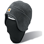 CARHARTT FLEECE 2-IN-1 HEADWEAR - CHARCOAL HEATHER