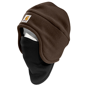 CARHARTT FLEECE 2-IN-1 HEADWEAR - DARK BROWN