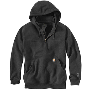 CARHARTT RAIN DEFENDER HEAVYWEIGHT QUARTER-ZIP SWEATSHIRT- CARBON HEATHER