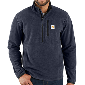 CARHARTT DALTON HALF-ZIP FLEECE JACKET - NAVY HEATHER