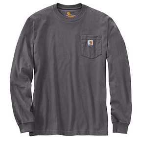 CARHARTT WORKWEAR LONG-SLEEVE POCKET T-SHIRT - CARBON HEATHER