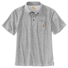 CARHARTT CONTRACTOR'S WORK POCKET® POLO - HEATHER GRAY