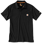 CARHARTT FORCE® COTTON DELMONT POCKET POLO - BLACK