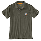 CARHARTT FORCE® COTTON DELMONT POCKET POLO - MOSS