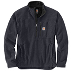 CARHARTT DALTON HALF-ZIP FLEECE JACKET - BLACK HEATHER