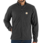 CARHARTT DALTON FULL-ZIP FLEECE JACKET - BLACK HEATHER